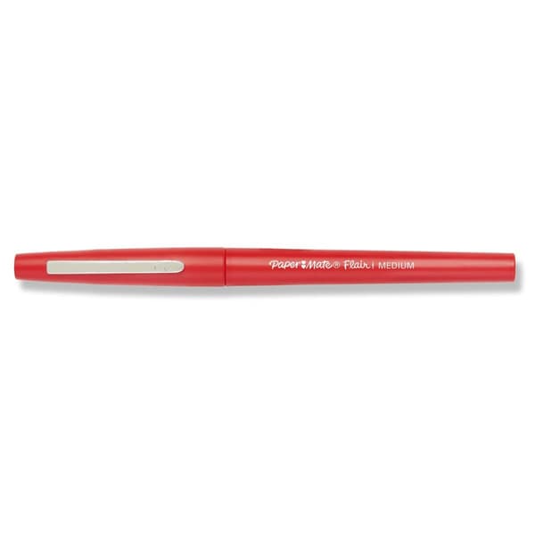 Tusj Paper Mate Flair Medium Rød (12 enheter)