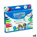 Miniatyrbilde 1 av 2: Markør-sett Giotto Decor Textile Flerfarget (6 enheter)