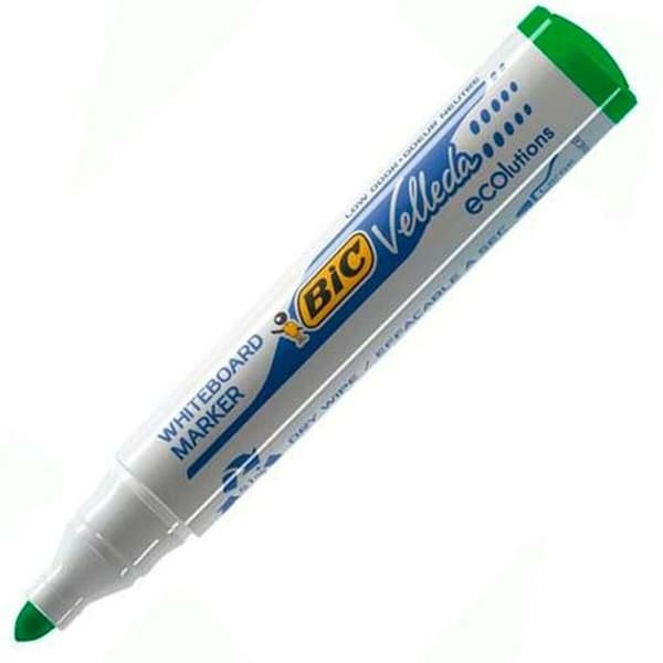 Liitutaulutussit Bic Velleda Ecolutions 1701 Vihreä (12 Kappaletta)