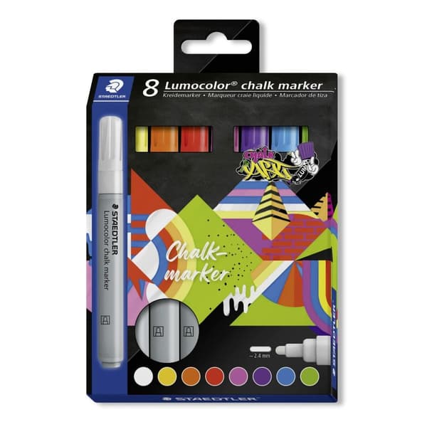 Liitutaulutussit Staedtler Lumocolor 344 8 Kappaletta