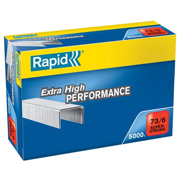 Rapid Galvaniserede Hæfteklammer 73/6 Mm X5000 Super Strong Søvfarvet