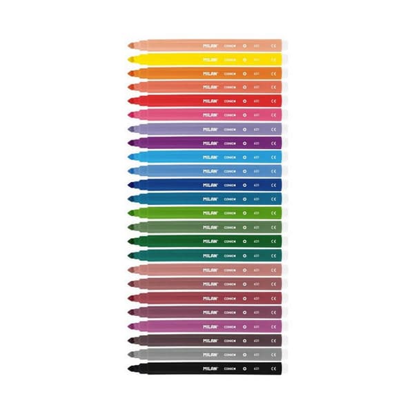 Tuschpennor Milan 24 MAXI Multicolour