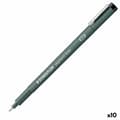 Miniatyrbild 1 av 2: Tuschpennor Staedtler Pigment Line Svart (10 antal)