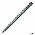 Miniatyrbild 1 av 2: Tuschpennor Staedtler Pigment Line Svart (10 antal)
