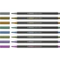 Miniatyrbild 3 av 3: Tuschpennor Stabilo Pen 68 metallic 8 Delar Multicolour