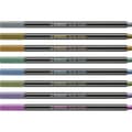 Miniatyrbild 2 av 3: Tuschpennor Stabilo Pen 68 metallic 8 Delar Multicolour