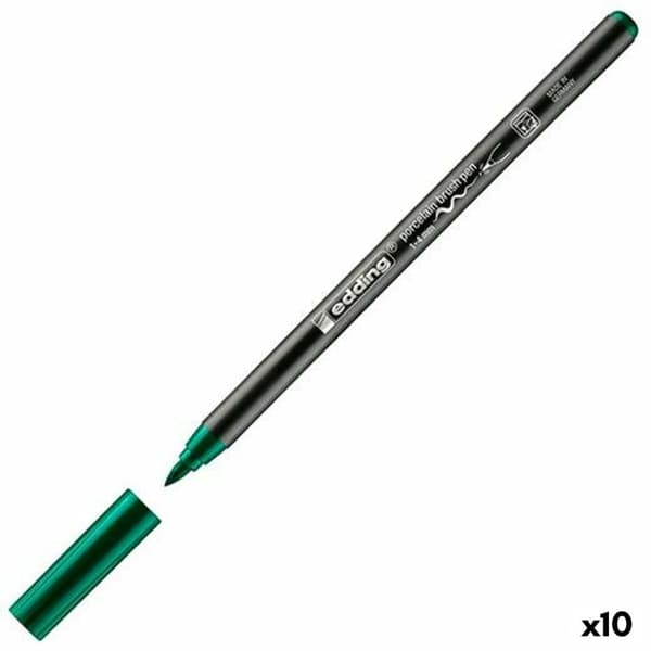 Tuschpennor Edding 4200 Porslin Grön (10 antal)