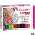 Miniatyrbild 1 av 2: Tuschpennor Alpino Dual Artist Multicolour (8 antal)