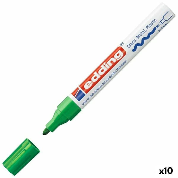 Permanent markörpenna Edding 750 Grön (10 antal)