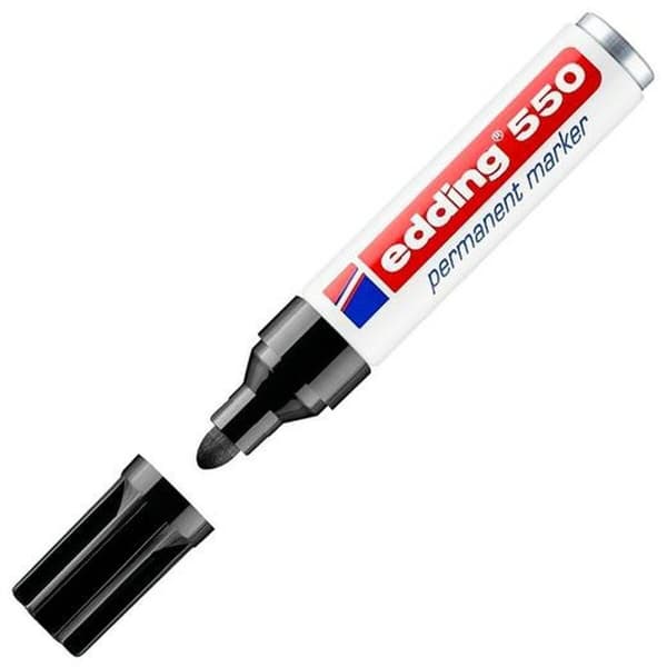 Permanent markörpenna Edding 550 Svart (10 antal)