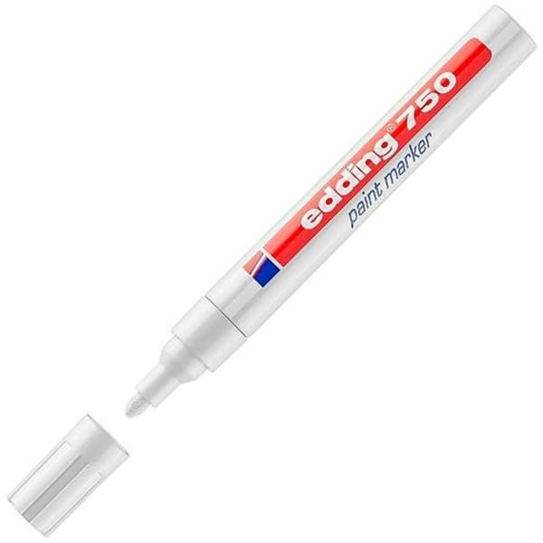 Permanent markörpenna Edding 750 Vit (10 antal)