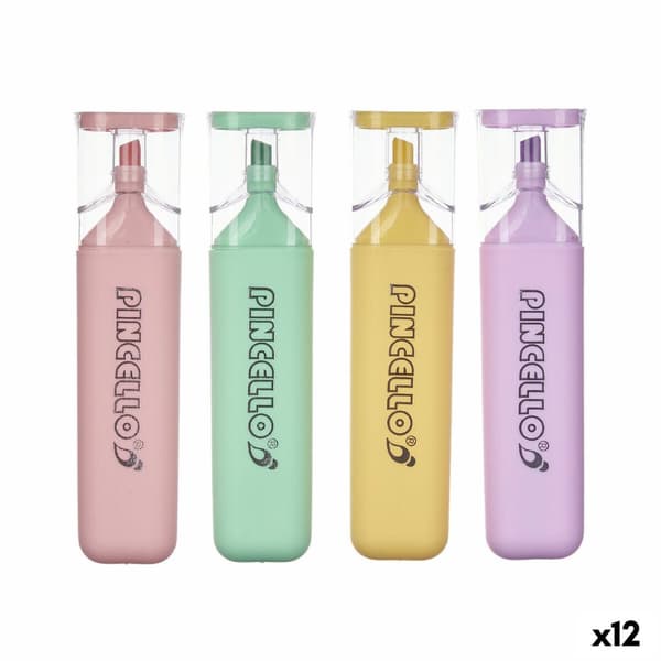 Fluorescerande markörsuppsättning Pincello 498 Gul Multicolour (12 antal)