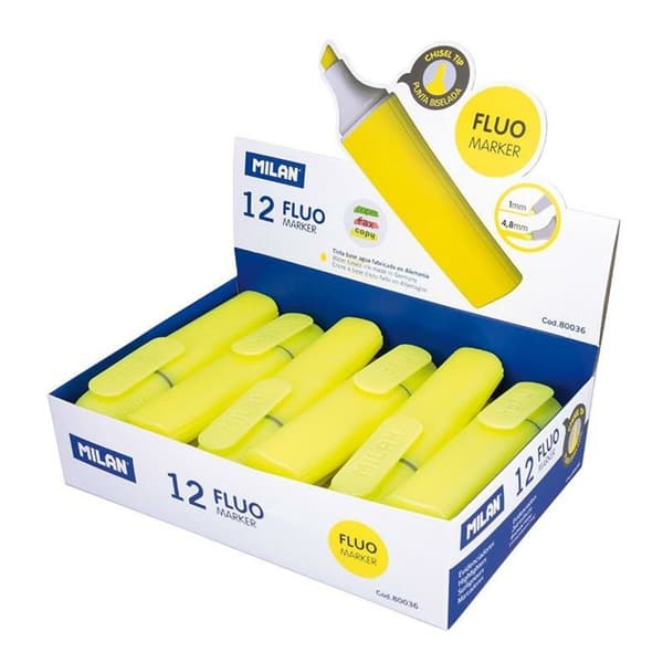 Fluorescerande markörsuppsättning Milan Gul (12 antal)