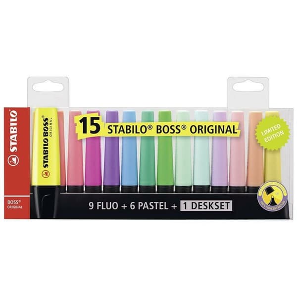 Fluorescerande markörsuppsättning Stabilo Boss Multicolour (5 antal)