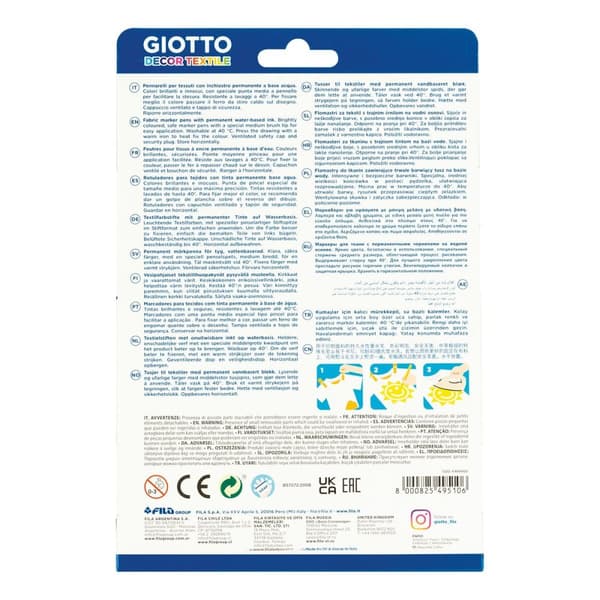 Tuschpennor Giotto F49490000 Multicolour (12 Delar)