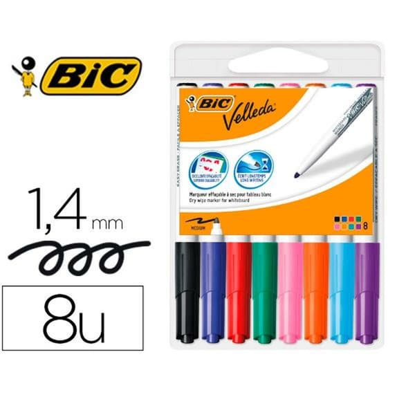 Whiteboard penna Bic 503844 Multicolour 8 Delar