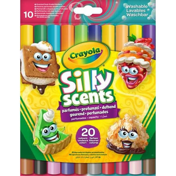 Tussisetti Crayola Hajustettu Pestävä Kaksipäinen 10 Kappaletta