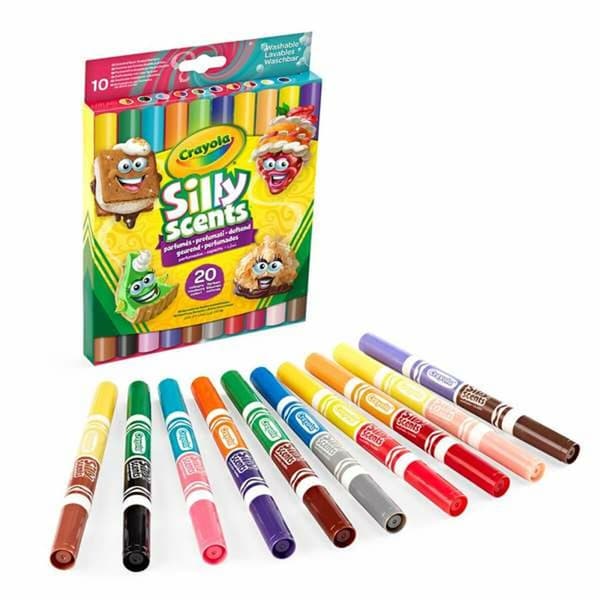 Tussisetti Crayola Hajustettu Pestävä Kaksipäinen 10 Kappaletta