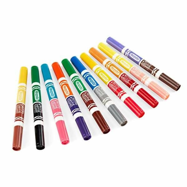 Tussisetti Crayola Hajustettu Pestävä Kaksipäinen 10 Kappaletta