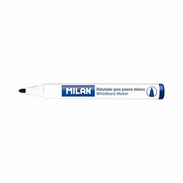 Tuschpennor Milan Whiteboard Blå (12 Delar)