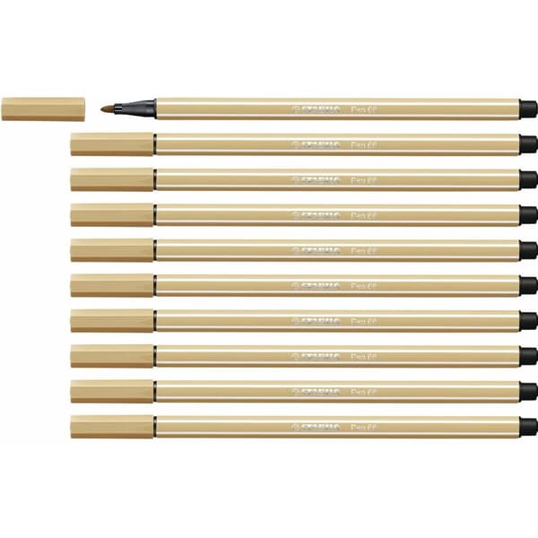 Tuschpennor Stabilo Pen 68 Ockra (10 Delar)