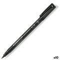 Pikkukuva 1 / 2: Permanenttimarkkeri Staedtler Lumocolor 313-9 S Musta (10 osaa)