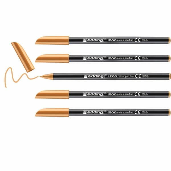 Tuschpennor Edding 1200 Ljus orange (5 antal)