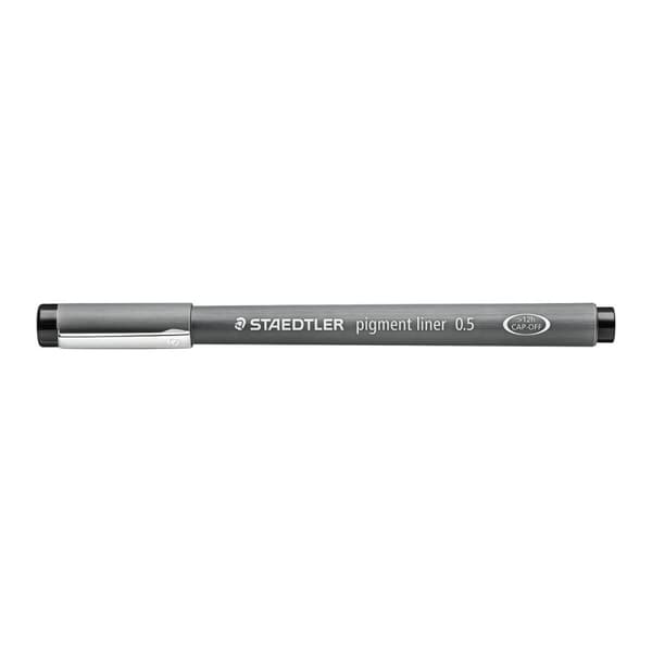 huopakärkiset kynät Staedtler Pigment Line Musta (10 osaa)