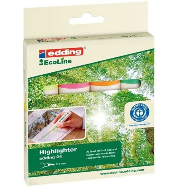 Uppsättning av markörer Edding Ecoline Multicolour 4 Delar (50 antal)