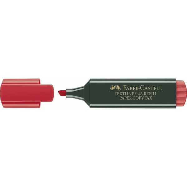 Merke penn Faber-Castell TEXTLINER 48 Rød (10 enheter)