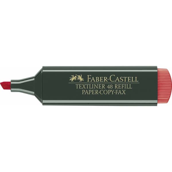 Merke penn Faber-Castell TEXTLINER 48 Rød (10 enheter)