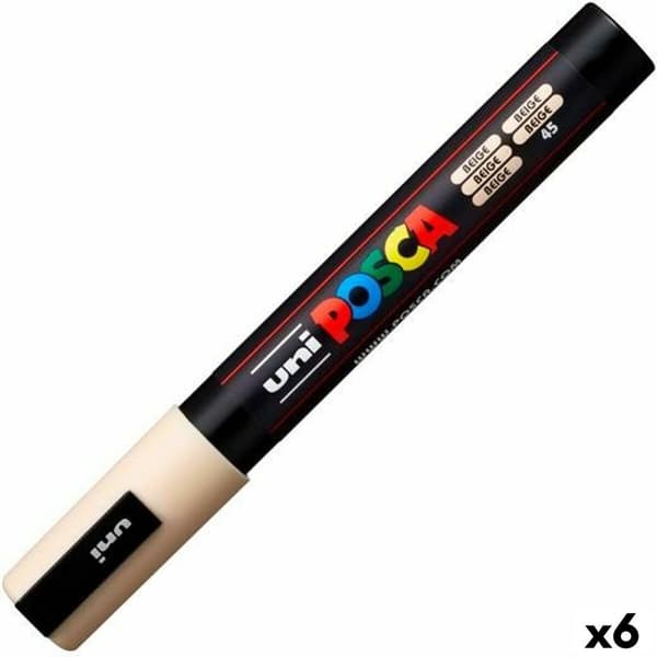 Akrylmaling markør POSCA PC-5M Beige 1,8-2,5 mm (6 enheder)