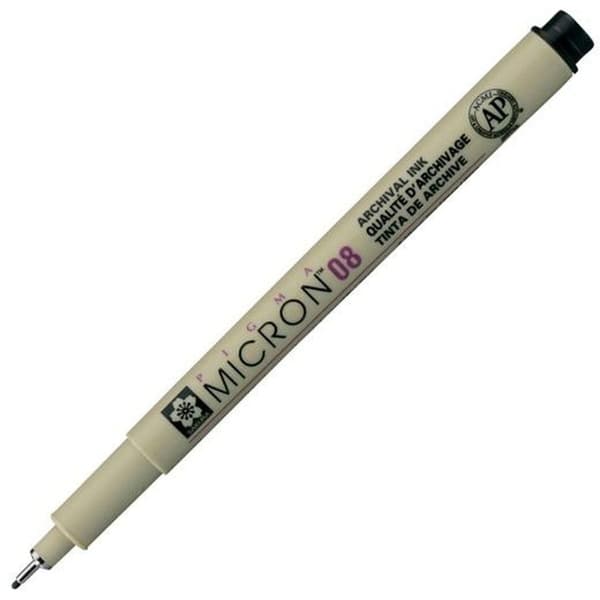 Tuschpennor Talens Sakura Pigma Micron 08 Svart (12 antal)