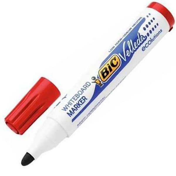 Flytande kritamarkör Bic Velleda Ecolutions 1701 Röd (12 Delar)