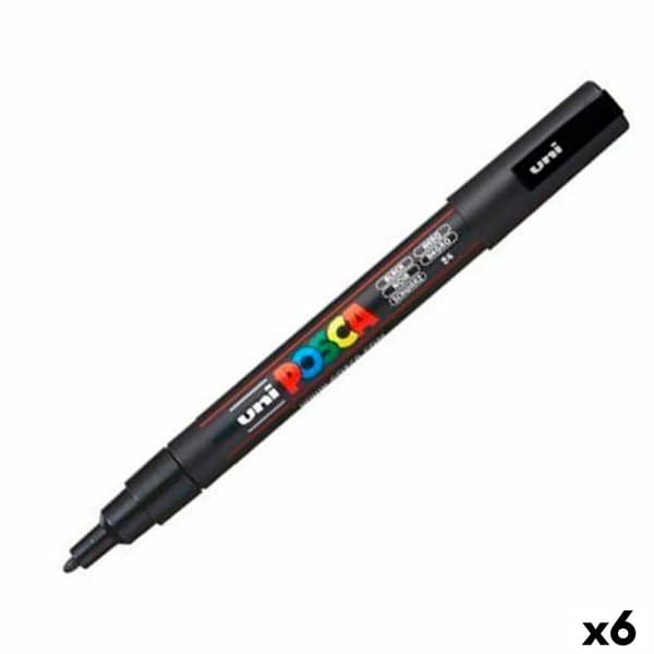 Spritpenna POSCA PC-3M Svart (6 antal)