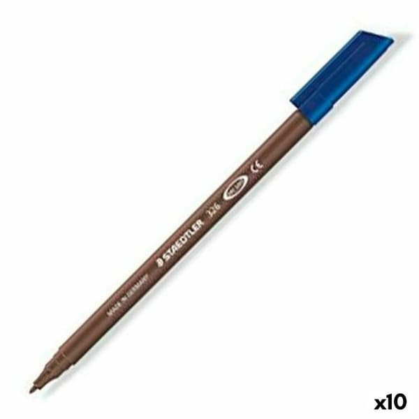 huopakärkiset kynät Staedtler Noris Club Tummanruskea (10 osaa)