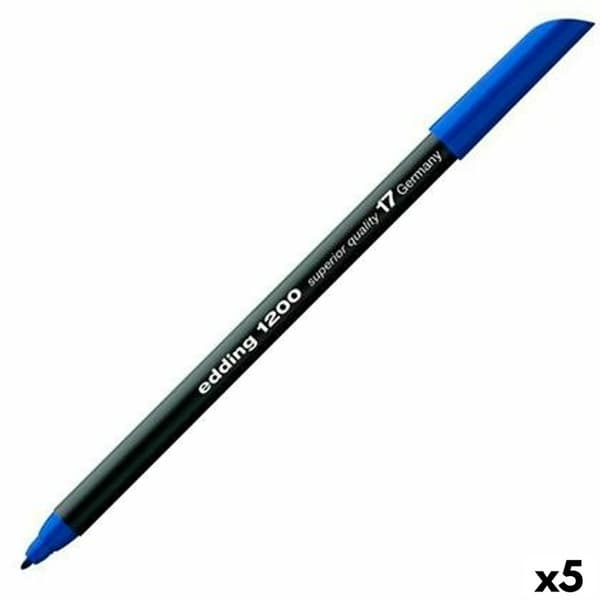 Tuschpennor Edding 1200 Stålblått (5 antal)