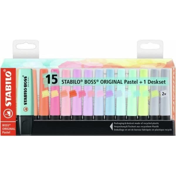 Fluorescerande markörsuppsättning Stabilo Boss Multicolour (5 antal)