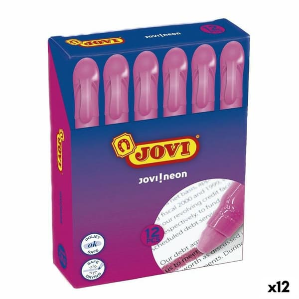 Fluorescerende markør Jovi Jovi!neon Fuchsia 12 Dele