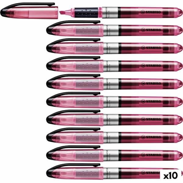 Fluorescerende markør Stabilo Navigator Pink 10 Dele (1 enheder)