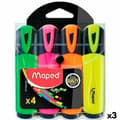 Miniatyrbillede 1 af 2: Markeringstuscher Maped Fluor Quality Neon Multifarvet (3 enheder)