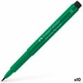 Pikkukuva 1 / 2: huopakärkiset kynät Faber-Castell Pitt Artist Tummanvihreä (10 osaa)