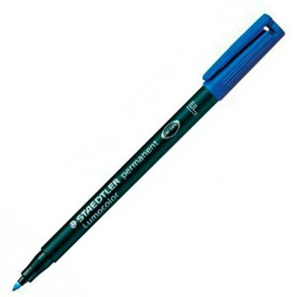 Permanenttimarkkeri Staedtler Lumocolor 318-3 F Sininen (10 osaa)