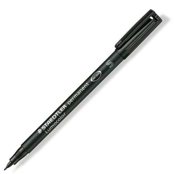 Permanenttimarkkeri Staedtler Lumocolor 313-9 S Musta (10 osaa)