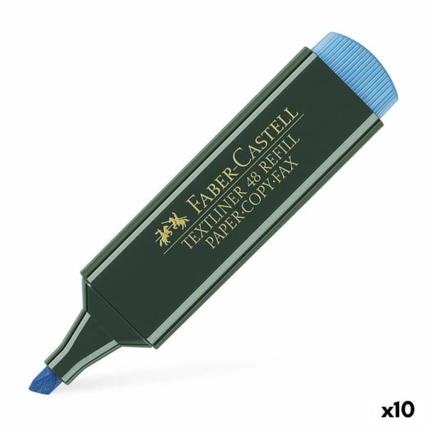 Fremhæver Faber-Castell TEXTLINER 48 Blå (10 enheder)