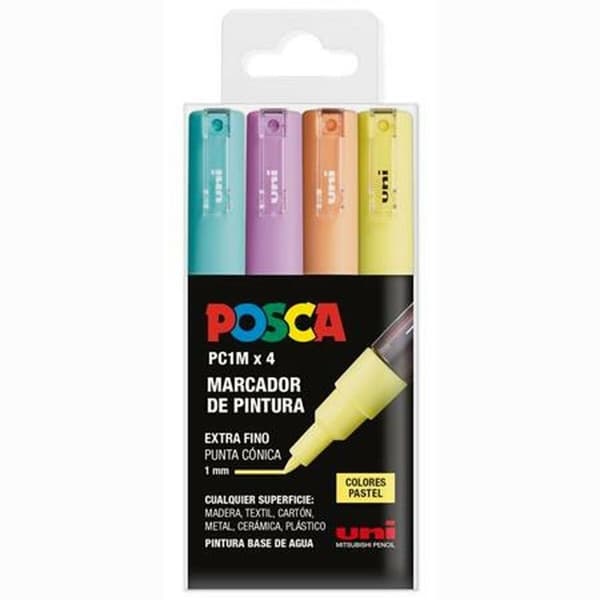 Akrylmaling markør POSCA PC-1M/4C Kage 0,7 mm 4 Dele