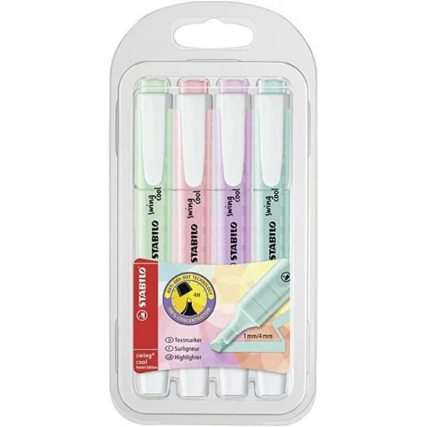Highlighter Stabilo Swing Cool Pastel Multicolour (5 antal)
