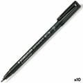 Pikkukuva 2 / 2: Permanenttimarkkeri Staedtler 318-9 Musta (10 osaa)