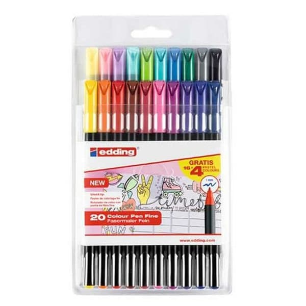 Tuschpennor Edding 20 Delar (8 antal)