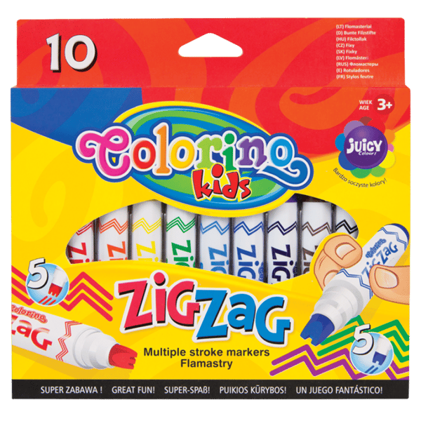 ZIG ZAG markörer 10 färger Colorino